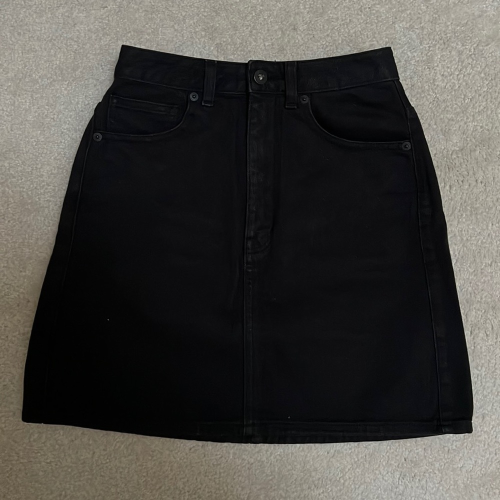 Black jean skirt